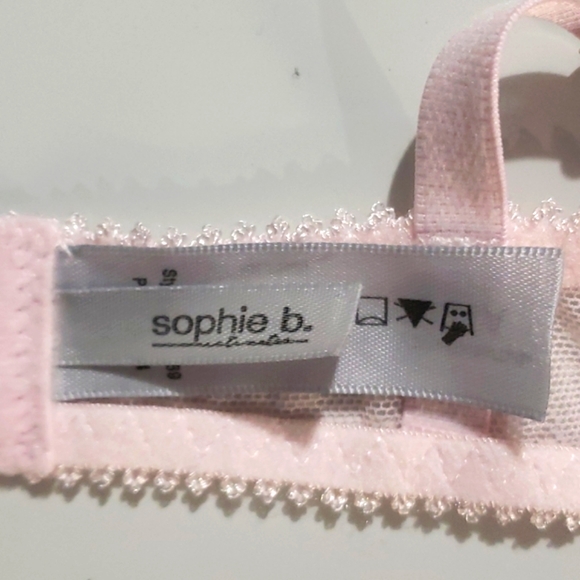 Sofie B Pink Lace Underwire Bra Sz 34A - Picture 5 of 6